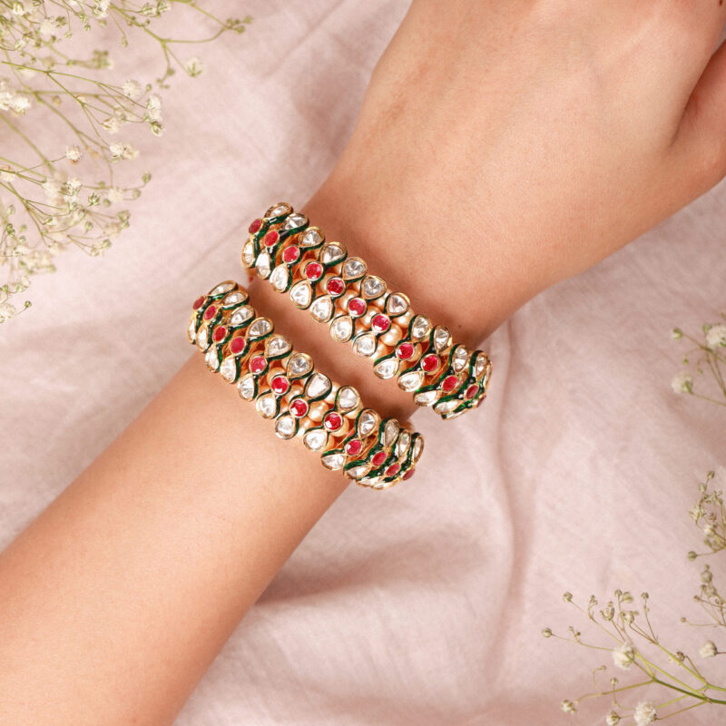 Polki Pichodi Bangle - Indraja Fine Jewels
