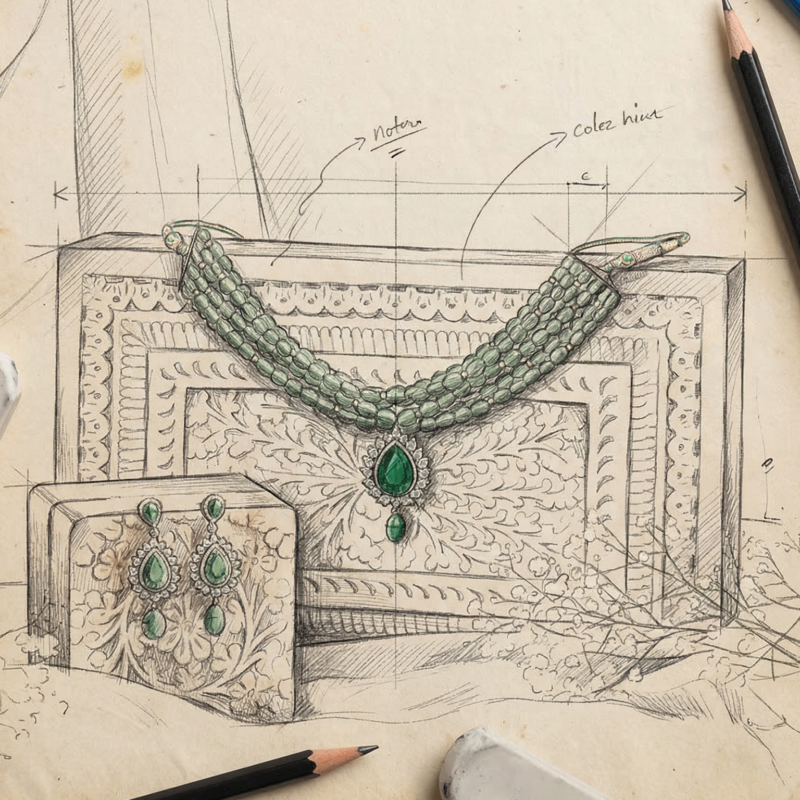 Rosecut Emerald - Indraja Fine Jewels