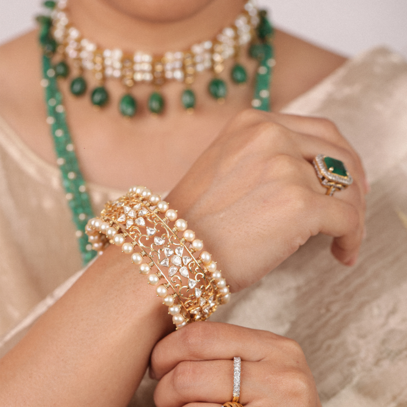 Kankan Polki Bangles - Indraja Fine Jewels