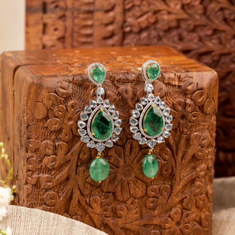 Rosecut Emerald - Indraja Fine Jewels