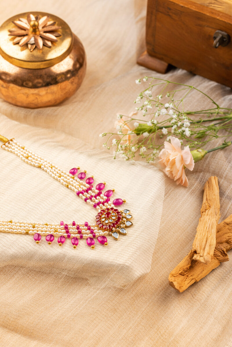 Ruby Polki Choker - Indraja Fine Jewels
