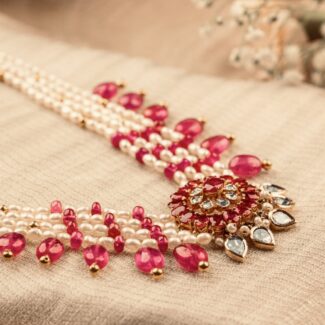 Ruby Polki Necklace - Indraja Fine Jewels