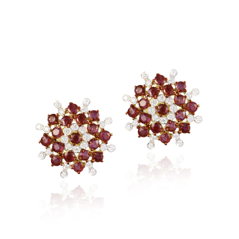 Flame Petal - Earrings - Indraja Fine Jewels