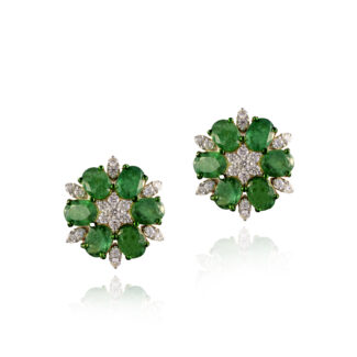 Verdant Moon - Earrings - Indraja Fine Jewels