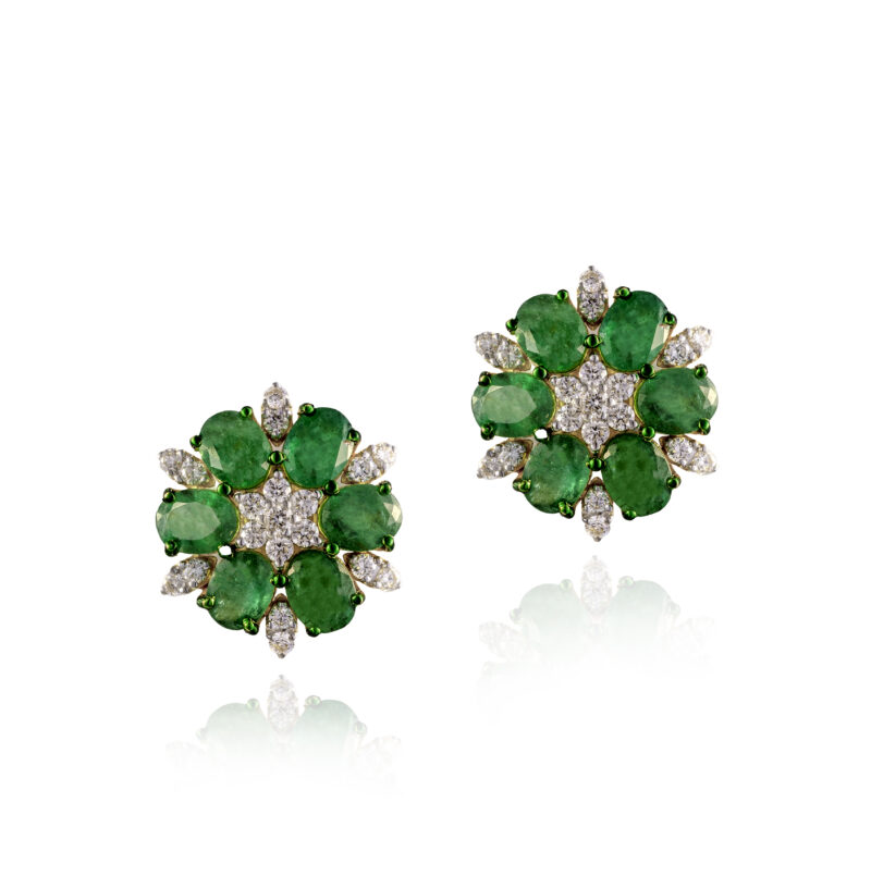 Verdant Moon - Earrings - Indraja Fine Jewels