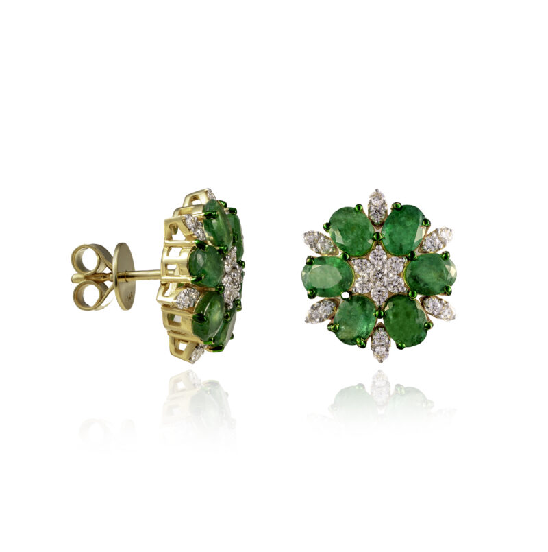 Verdant Moon - Earrings - Indraja Fine Jewels