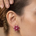 Crimson Dawn - Earrings - Indraja Fine Jewels