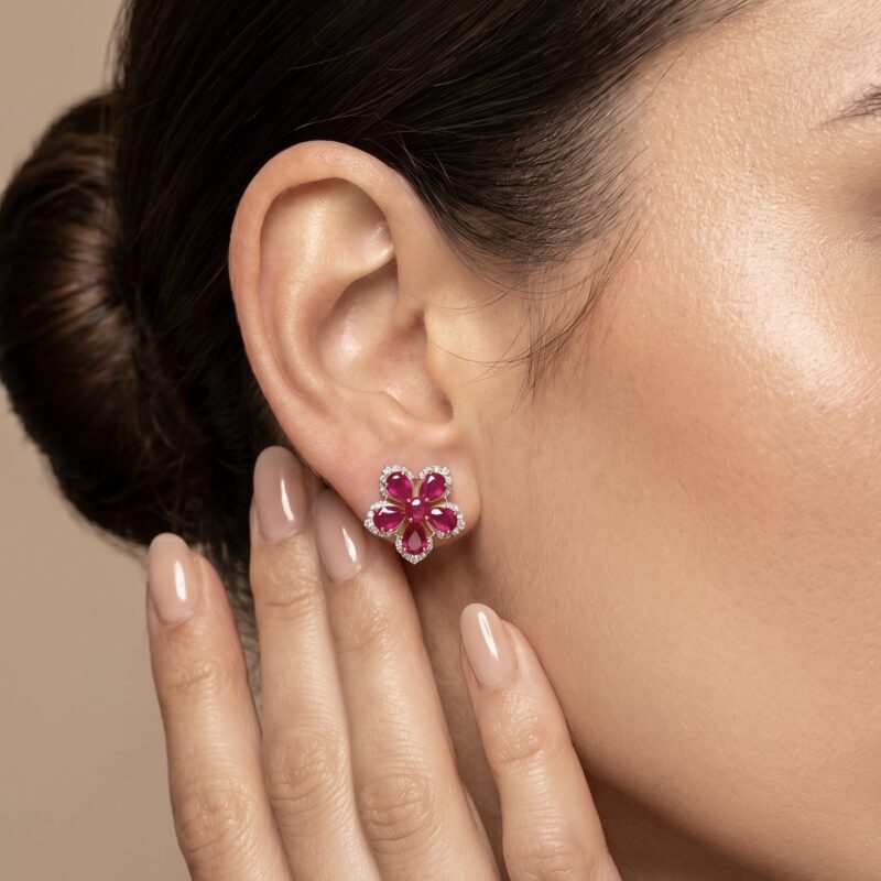 Rosy Flare - Earrings - Indraja Flare Jewels