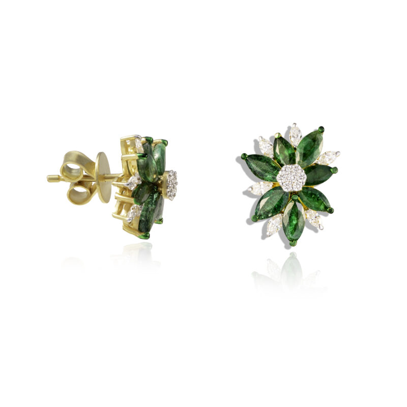 Ethereal Leaf - Celestial Blooms - Earrings - Indraja Fine Jewels | Mumbai