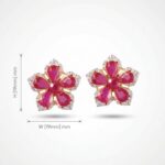 Rosy Flare - Earrings - Indraja Fine Jewels