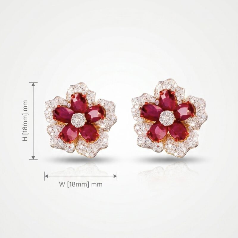Phoenix Blossom - Earrings - Indraja Fine Jewels