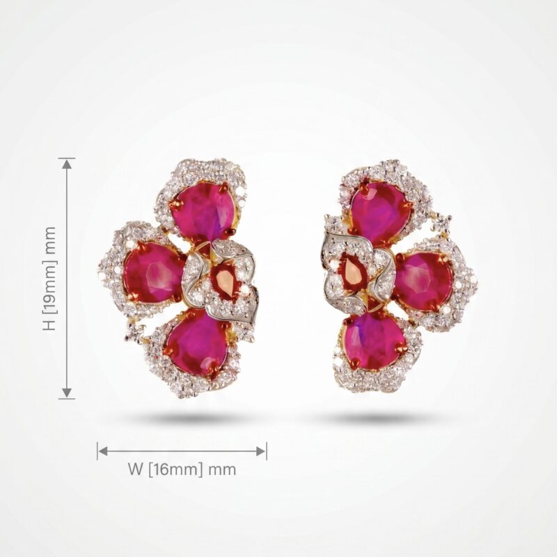 Scarlet Eclipse - Earrings - Indraja Fine Jewels