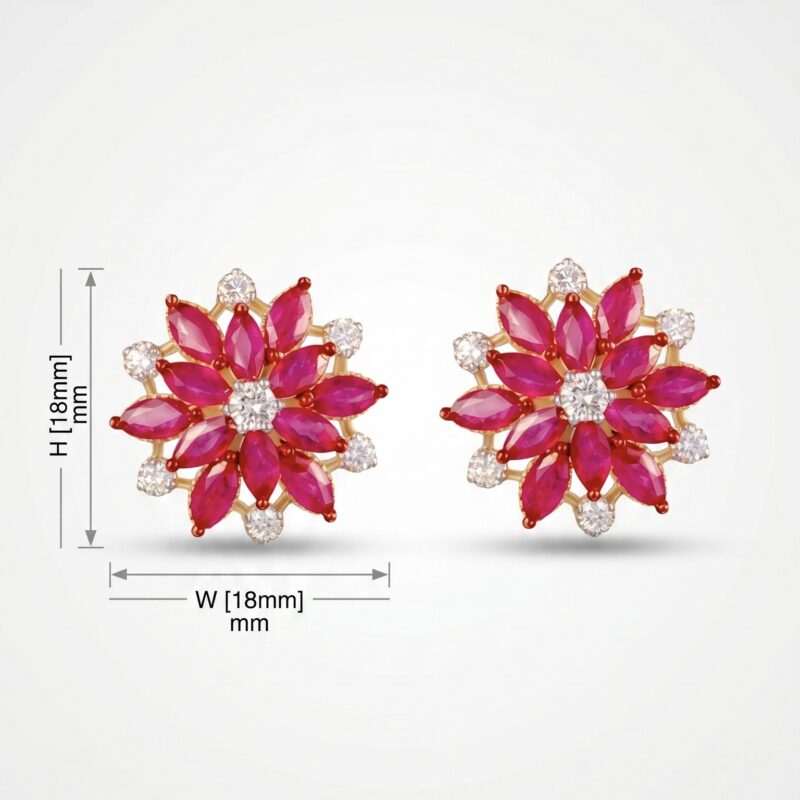 Crimson Dawn - Earrings - Indraja Fine Jewels