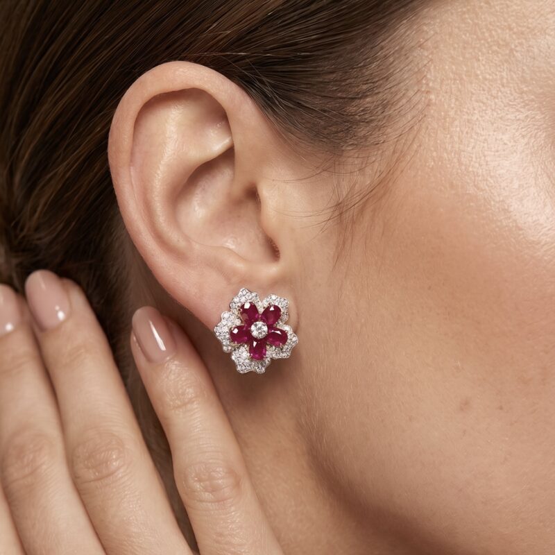 Phoenix Blossom - Earrings - Indraja Fine Jewels