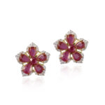 Rosy Flare - Celestial Blooms - Earrings - Indraja Fine Jewels | Mumbai