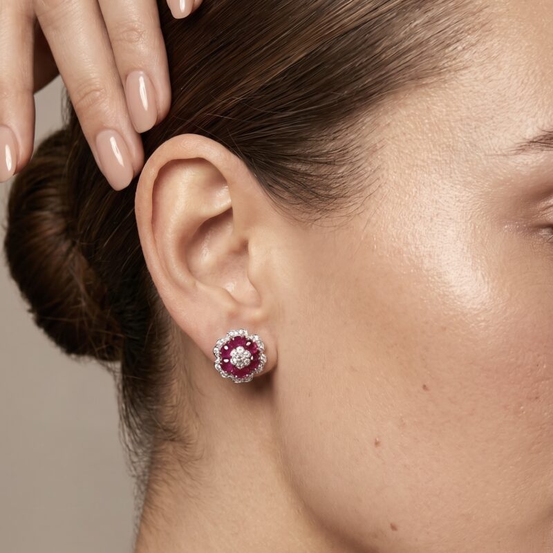 Scarlet Star - Earrings - Indraja Fine Jewels