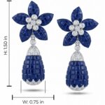 Abha Foral Drop Earrings - Indraja Fine Jewels - Mumbai