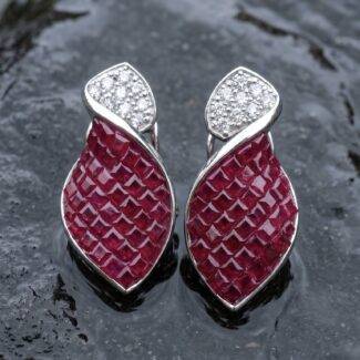 Lehar Wave Earrings - 925 Sterling Silver - Indraja Fine Jewels - Mumbai
