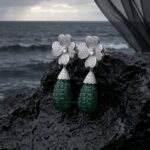 Bindu Floral Drop Earrings - 925 Sterling Silver - Indraja Fine Jewels - Mumbai