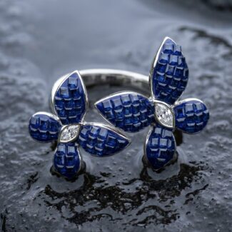 Madhur Butterfly Ring - 925 Sterling Silver - Indraja Fine Jewels - Mumbai