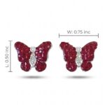 Mridu Butterfly Earrings - 925 Sterling Silver - Indraja Fine Jewels - Mumbai