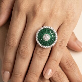 Iraya Floral Ring - 925 Sterling Silver - Indraja Fine Jewels - Mumbai