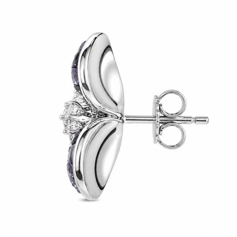 Aroha Floral Drop Earrings - 925 Sterling Silver - Indraja Fine Jewels - Mumbai