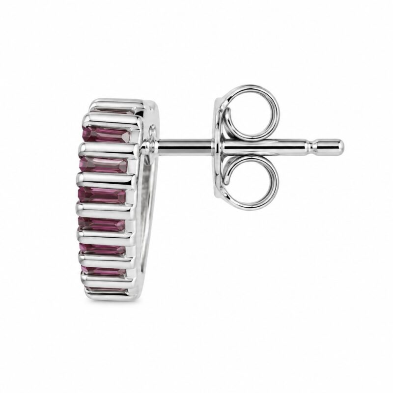 Preya Heart Stud Earrings - 925 Sterling Silver - Indraja Fine Jewels - Mumbai