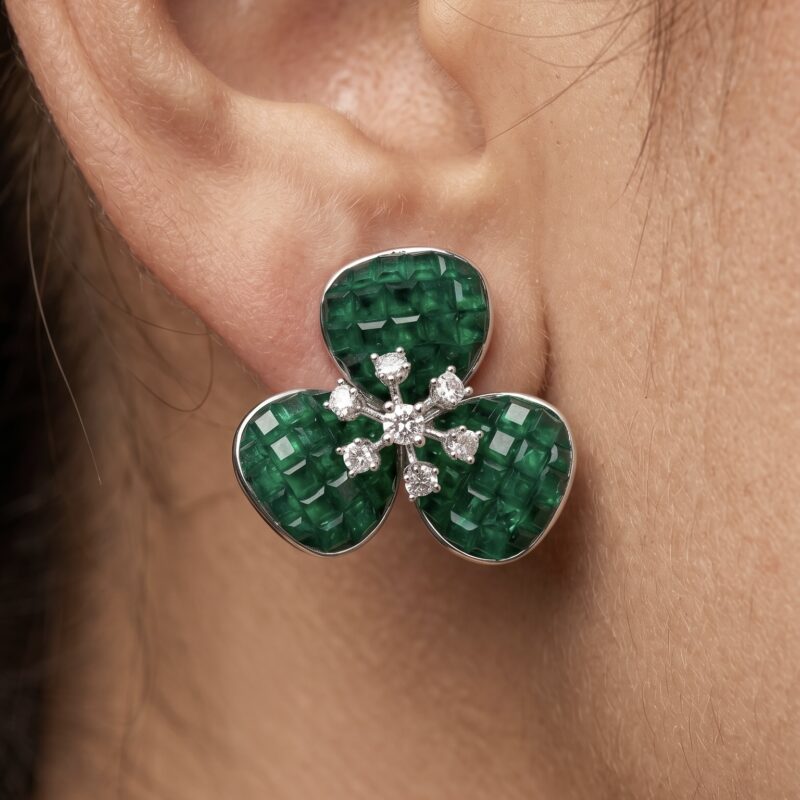 Taral Contemporary Earrings - 925 Sterling Silver - Indraja Fine Jewels - Mumbai