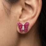 Mridu Butterfly Earrings - 925 Sterling Silver - Indraja Fine Jewels - Mumbai