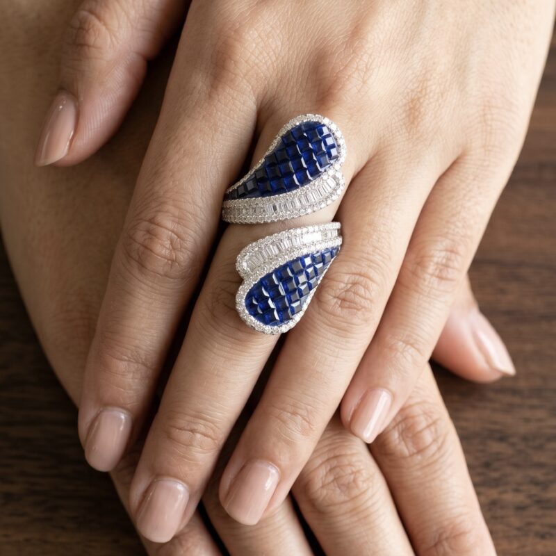 Kaira Contemporary Ring - 925 Sterling Silver - Indraja Fine Jewels - Mumbai