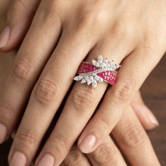 Reva Ring- 925 Sterling Silver - Indraja Fine Jewels - Mumbai