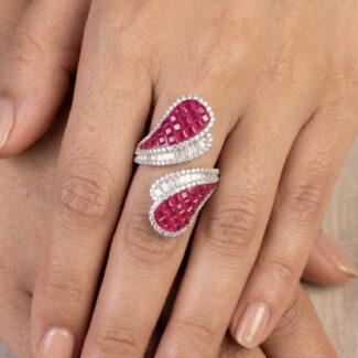 Aadhya Contemporary Ring - 925 Sterling Silver - Indraja Fine Jewels - Mumbai