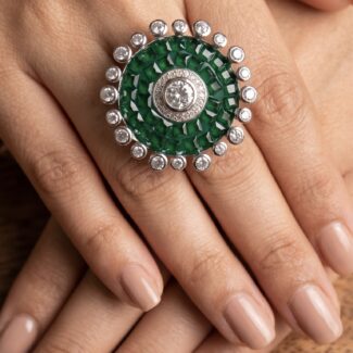 Mridu Floral Ring - 925 Sterling Silver - Indraja Fine Jewels - Mumbai
