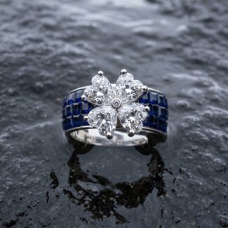Rasa Floral Ring - 925 Sterling Silver - Indraja Fine Jewels - Mumbai