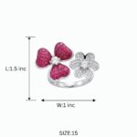 Ritu Floral Ring - 925 Sterling Silver - Indraja Fine Jewels - Mumbai