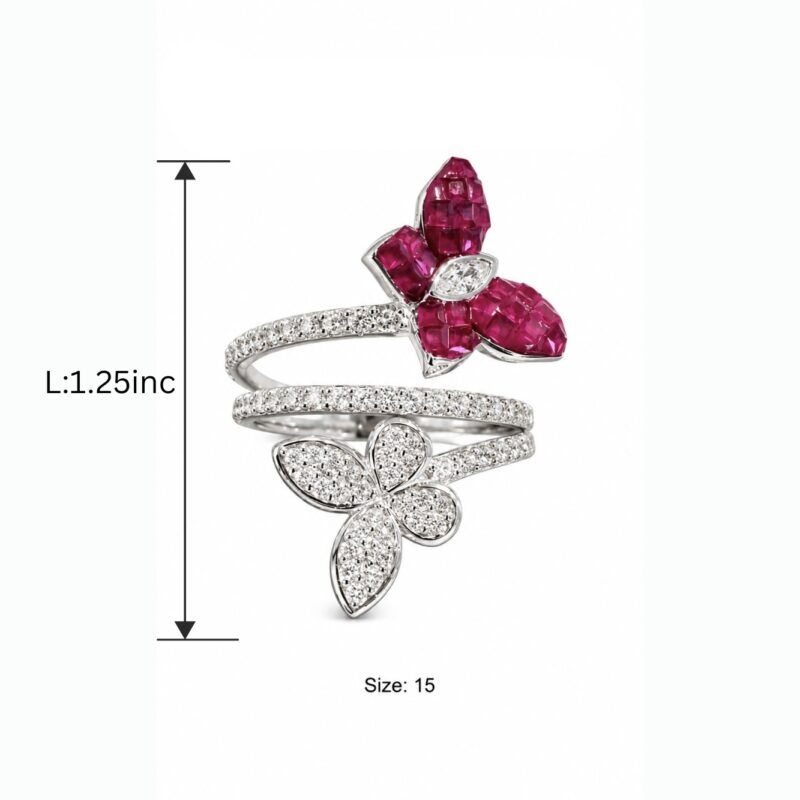 Ojas Butterfly Ring - 925 Sterling Silver - Indraja Fine Jewels - Mumbai