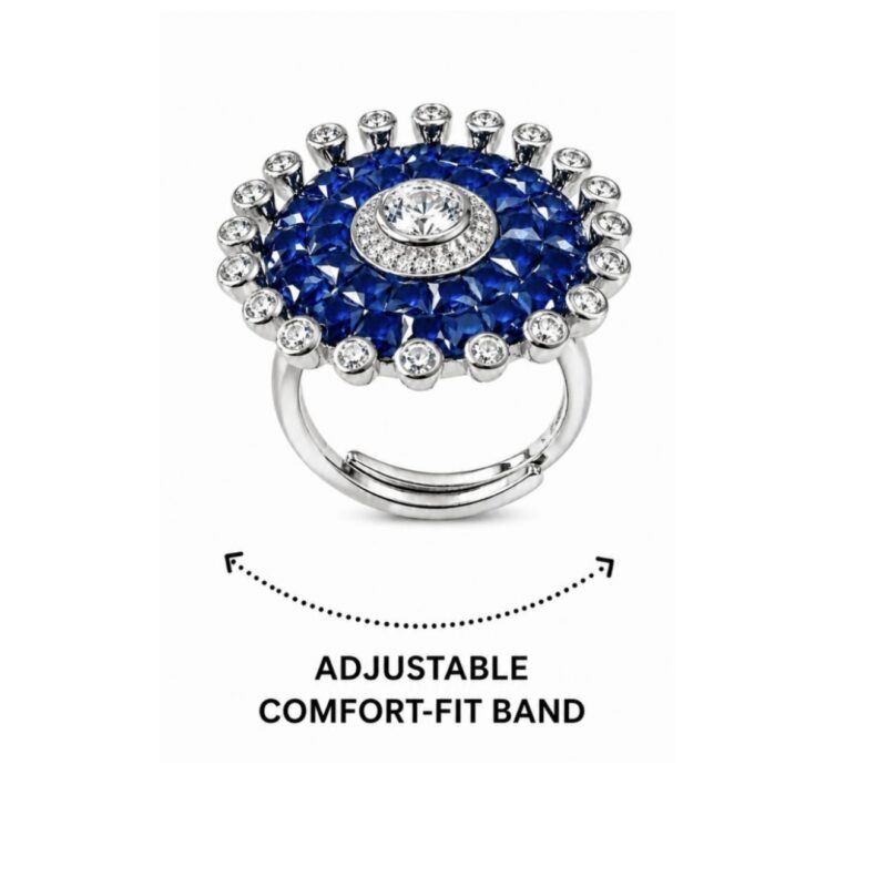 Diya Floral Ring - 925 Sterling Silver - Indraja Fine Jewels - Mumbai