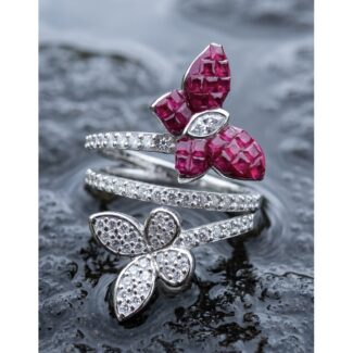 Ojas Butterfly Ring - 925 Sterling Silver - Indraja Fine Jewels - Mumbai