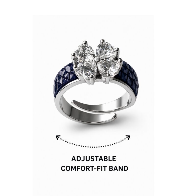 Rasa Floral Ring - 925 Sterling Silver - Indraja Fine Jewels - Mumbai