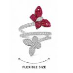 Ojas Butterfly Ring - 925 Sterling Silver - Indraja Fine Jewels - Mumbai