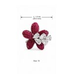 Megha Floral Ring - 925 Sterling Silver - Indraja Fine Jewels - Mumbai