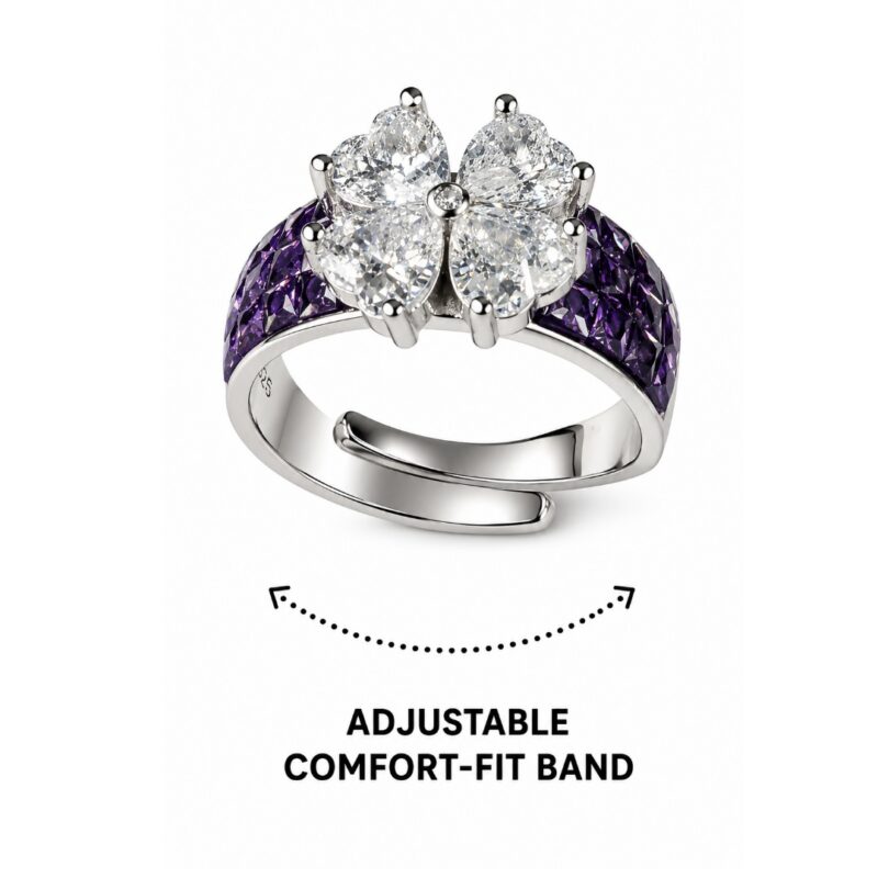 Aira Floral Ring - 925 Sterling Silver - Indraja Fine Jewels - Mumbai