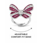 Aroha Butterfly Ring - 925 Sterling Silver - Indraja Fine Jewels - Mumbai