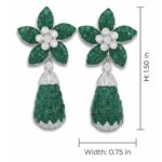 Ira Foral Drop Earrings - Indraja Fine Jewels - Mumbai