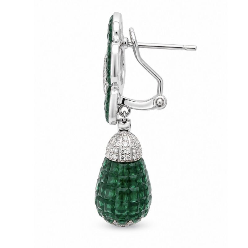 Ira Foral Drop Earrings - Indraja Fine Jewels - Mumbai