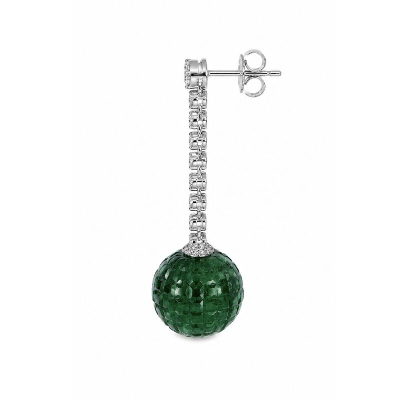 Vrisa Rain Drop Earrings - 925 Sterling Silver - Indraja Fine Jewels - Mumbai