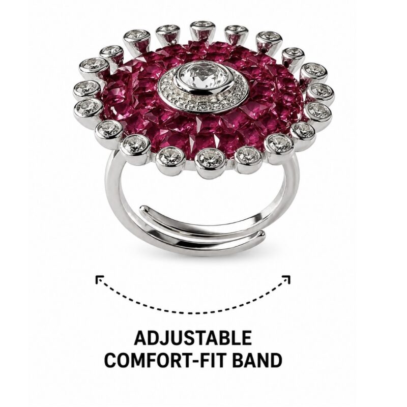Aanya Floral Ring - 925 Sterling Silver - Indraja Fine Jewels - Mumbai